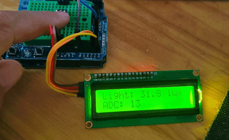 【花雕学编程】Arduino动手做（255）---TEMT6000 模块4个实验图2