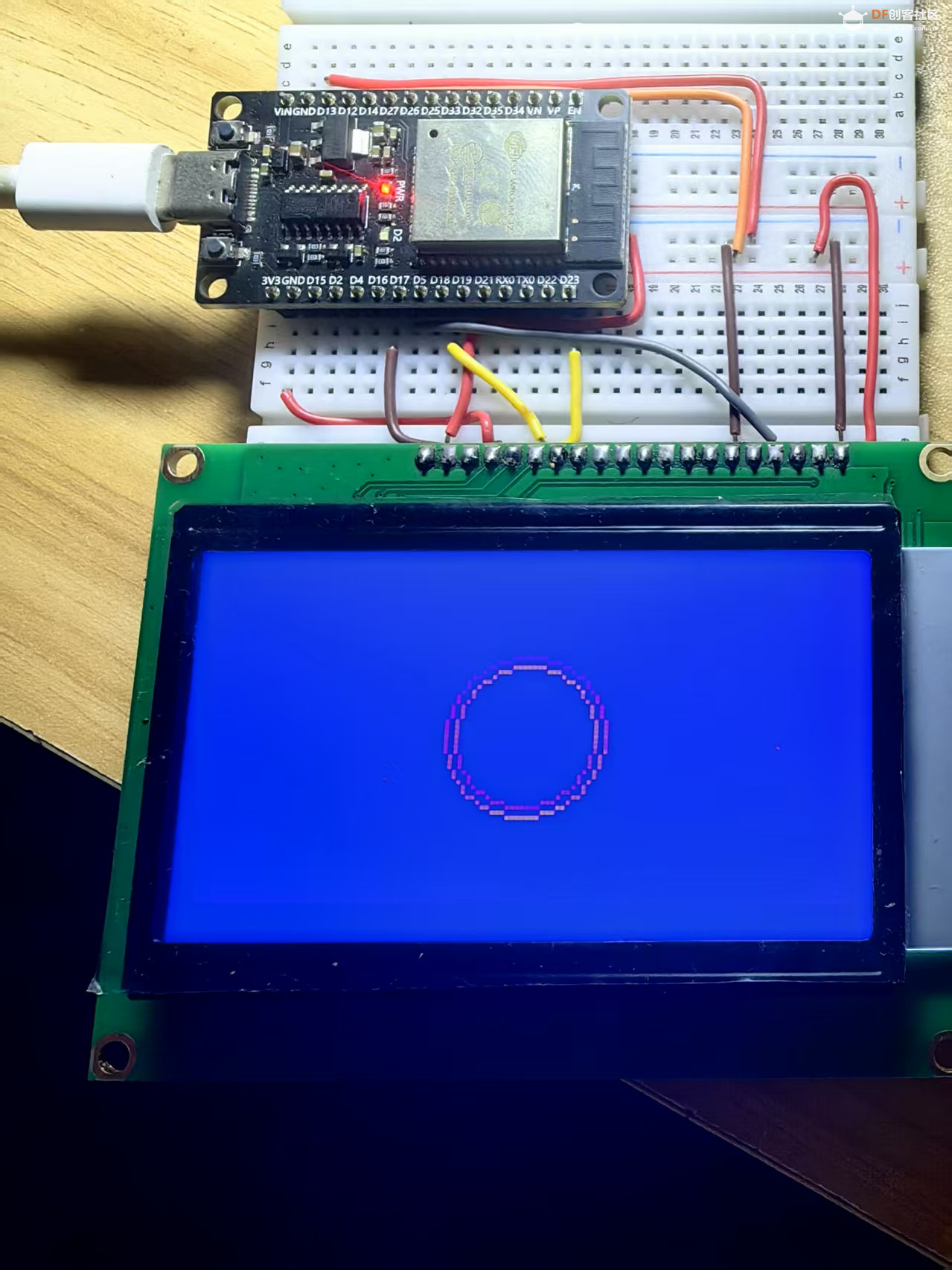 【花雕学编程】Arduino动手做（199）---七种圆形动画效果图1