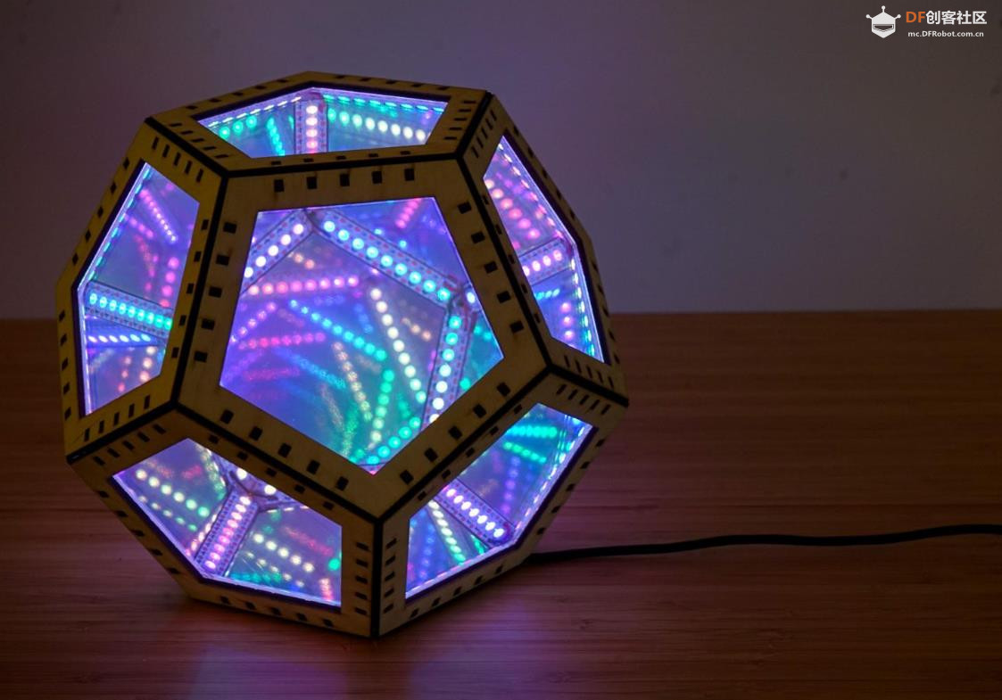 Arduino 激光切割无限十二面立方体LED闪亮球图1