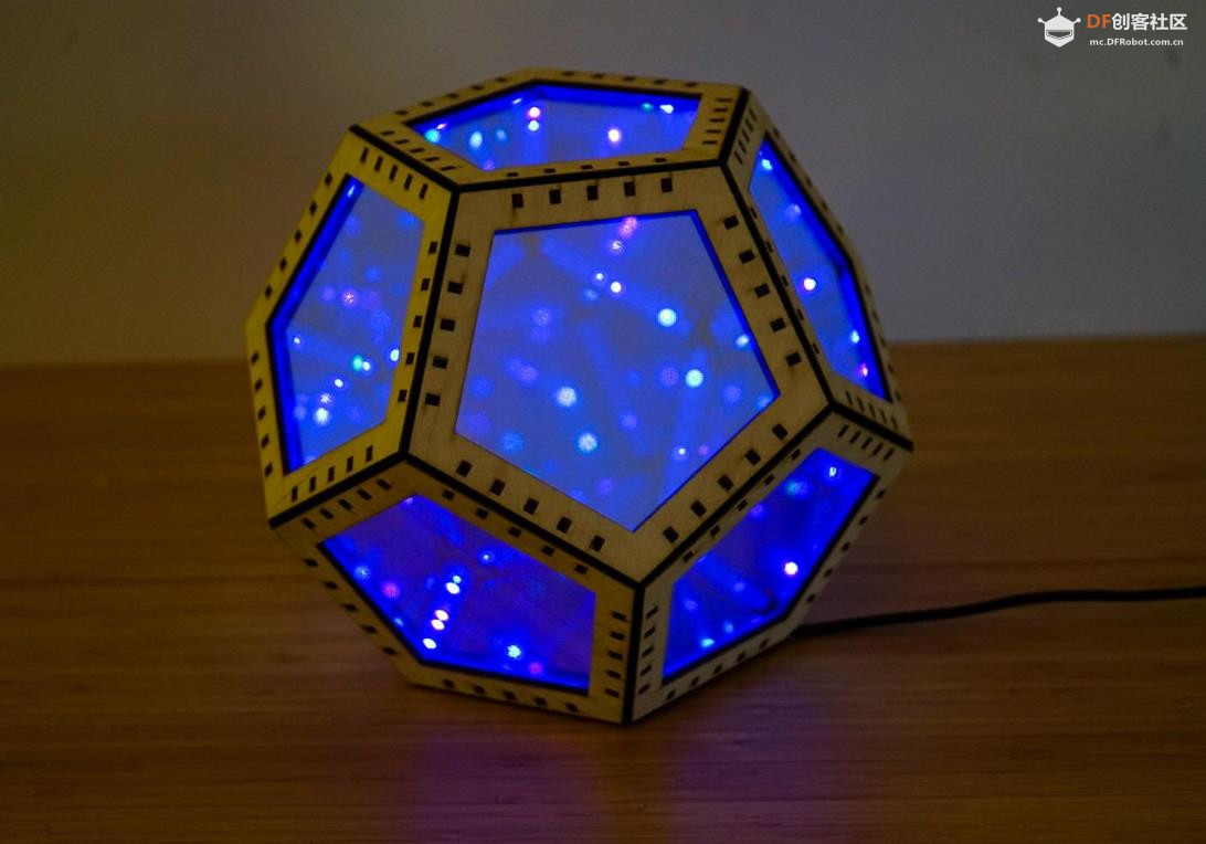 Arduino 激光切割无限十二面立方体LED闪亮球图8