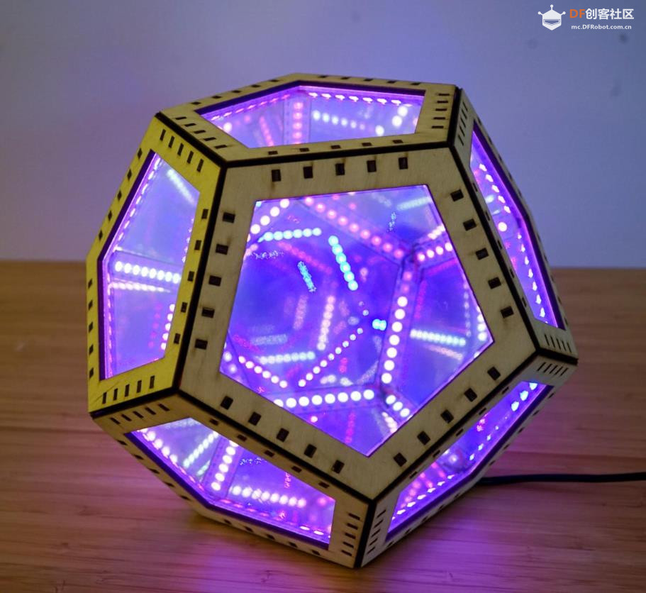 Arduino 激光切割无限十二面立方体LED闪亮球图6