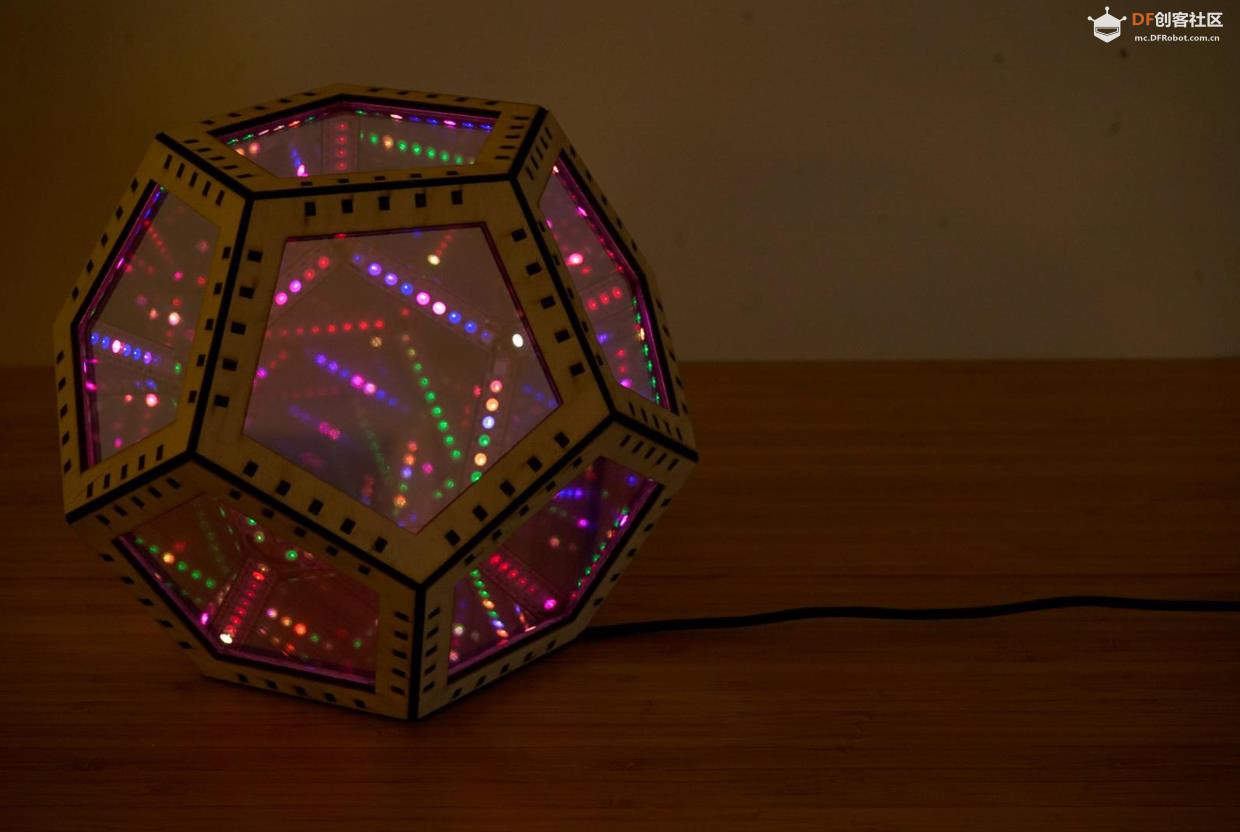 Arduino 激光切割无限十二面立方体LED闪亮球图11