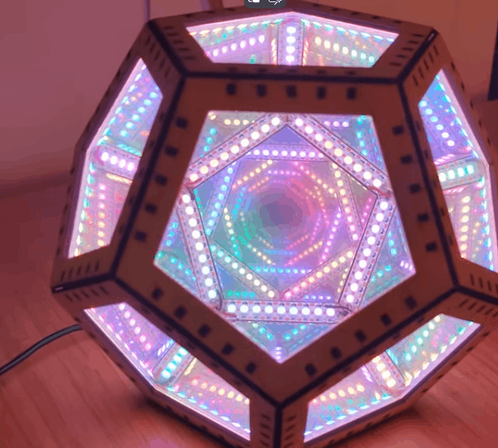 Arduino 激光切割无限十二面立方体LED闪亮球图2