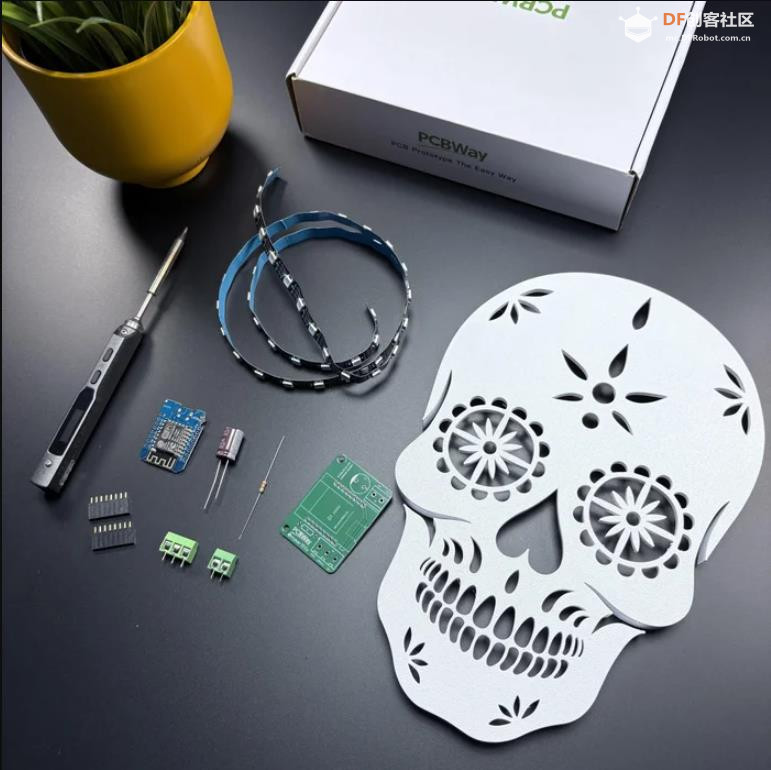 【Arduino 动手做】WLED 装饰骷髅头 LED 照明 （WS2812）图1