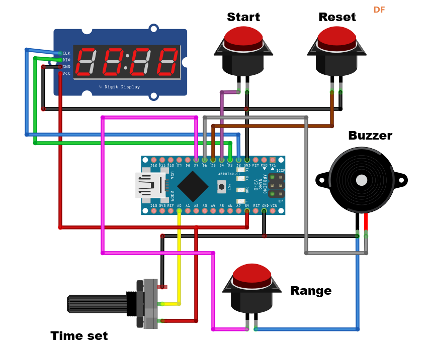 【Arduino 动手做】带TM1637显示屏的多功能厨房定时器图1