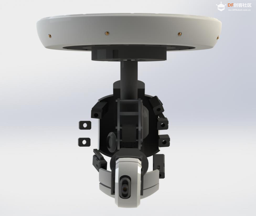 【Arduino 动手做】天花板上的 GlaDOS 四轴机器人吊臂灯图5