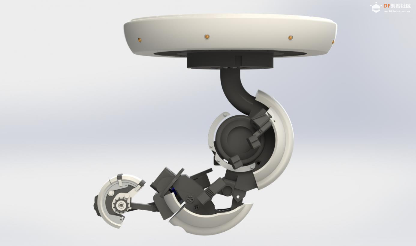 【Arduino 动手做】天花板上的 GlaDOS 四轴机器人吊臂灯图4