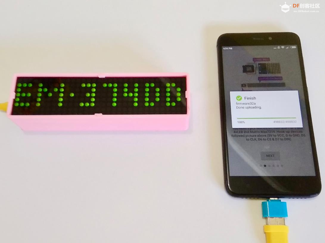 【Arduino 动手做】使用 ESP8266 的物联网智能点阵屏时钟图2