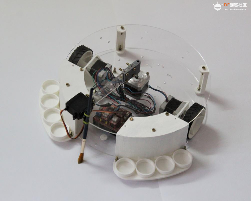 【Arduino 动手做】Arduino驱动的八种颜色绘画机器人图2