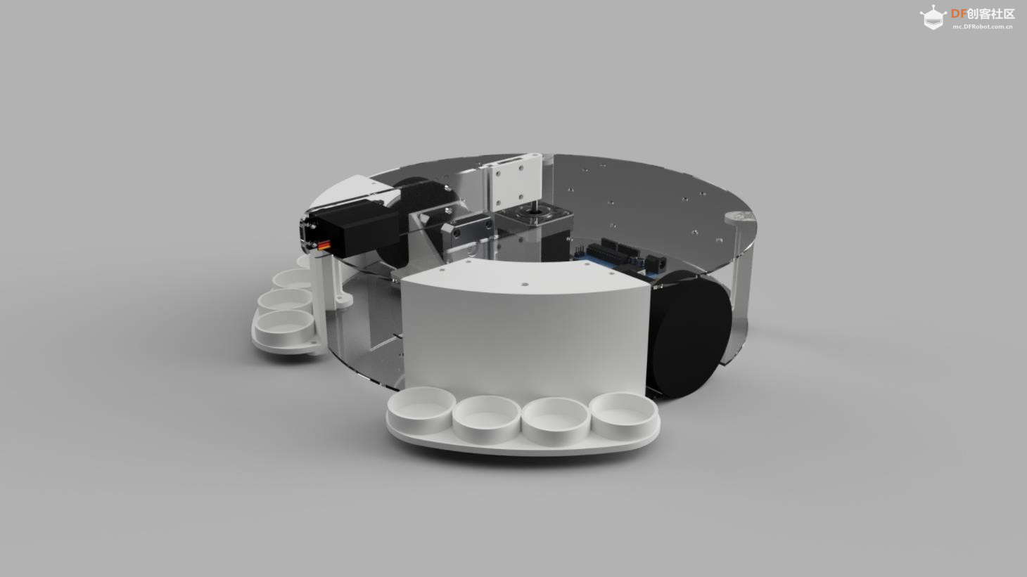 【Arduino 动手做】Arduino驱动的八种颜色绘画机器人图1
