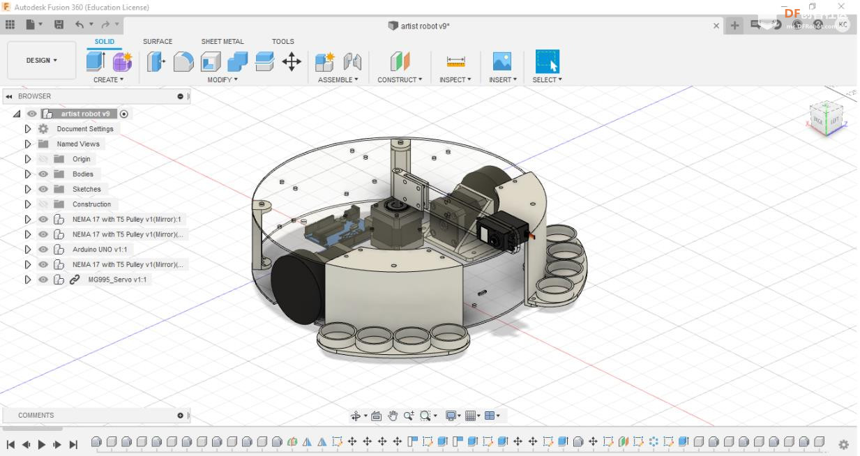 【Arduino 动手做】Arduino驱动的八种颜色绘画机器人图2