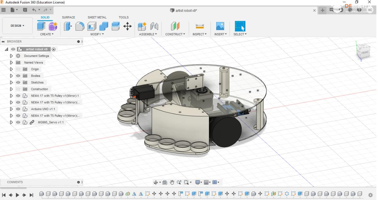 【Arduino 动手做】Arduino驱动的八种颜色绘画机器人图3