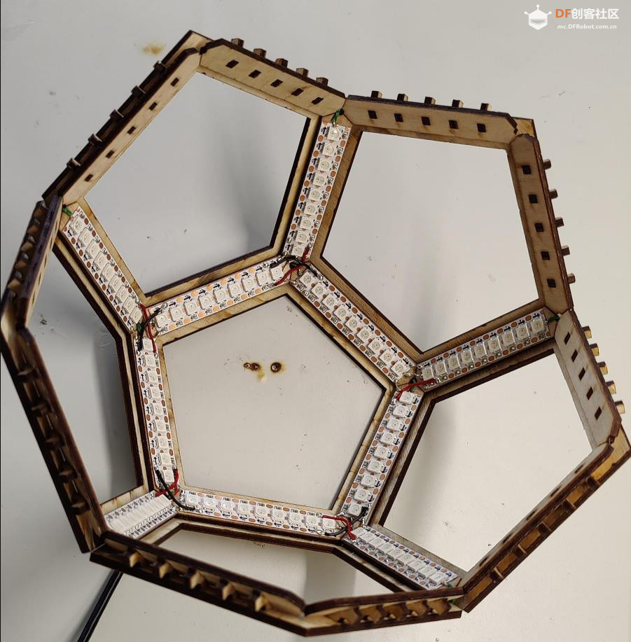 【Arduino动手做】激光切割无限十二面立方体LED闪亮球图2