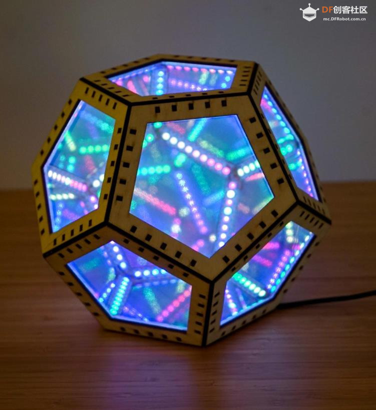 【Arduino动手做】激光切割无限十二面立方体LED闪亮球图1