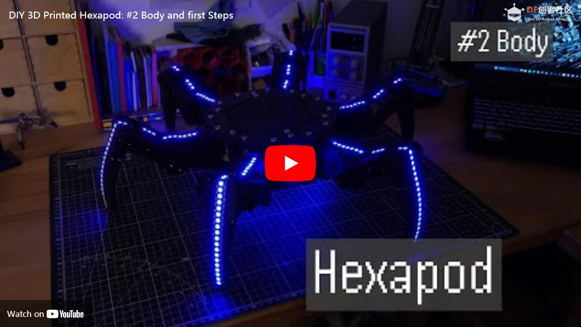 【Arduino 动手做】集成了智控和271颗LED灯的六足机器人图2