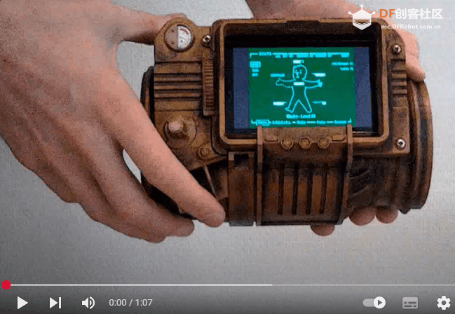 【Arduino 动手做】Pip-boy 3000 腕戴式个人信息处理终端图1