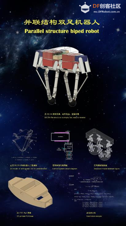 【Arduino 动手做】尝试并联结构 Delta 制作双足机器人的腿图2