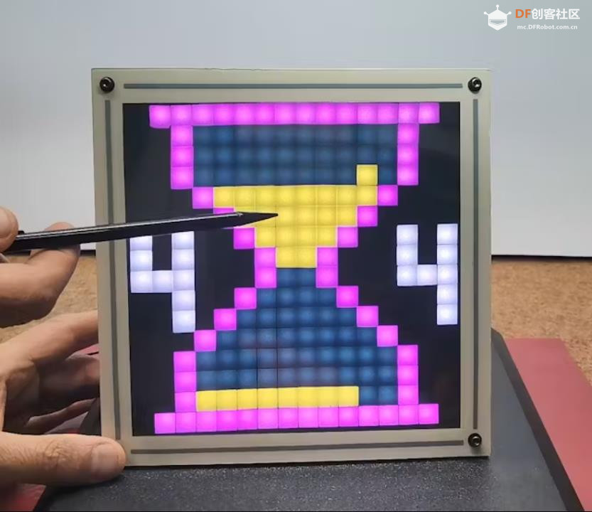【Arduino 动手做】带音效的动态 LED 沙漏 - ESP32和16x16矩阵图6