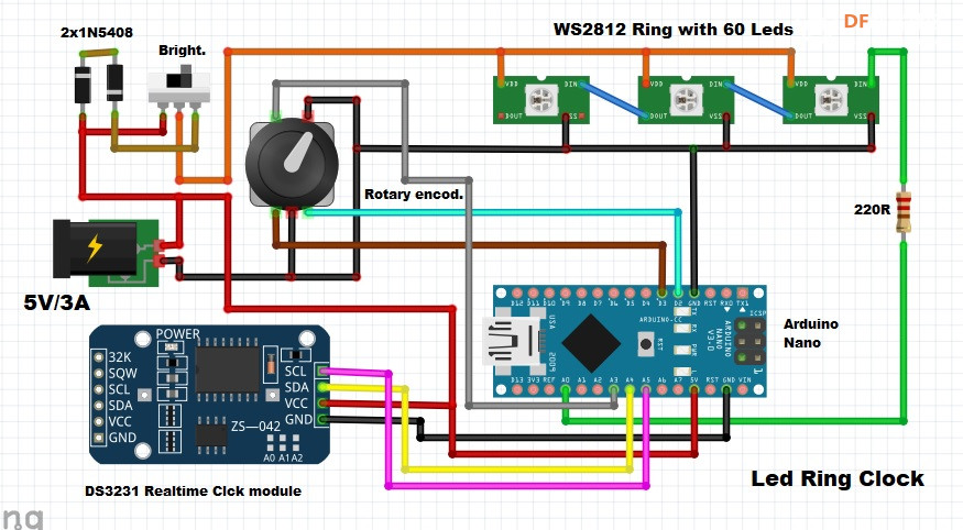 【Arduino 动手做】DIY WS2812 模拟风格 Arduino 环形时钟图2