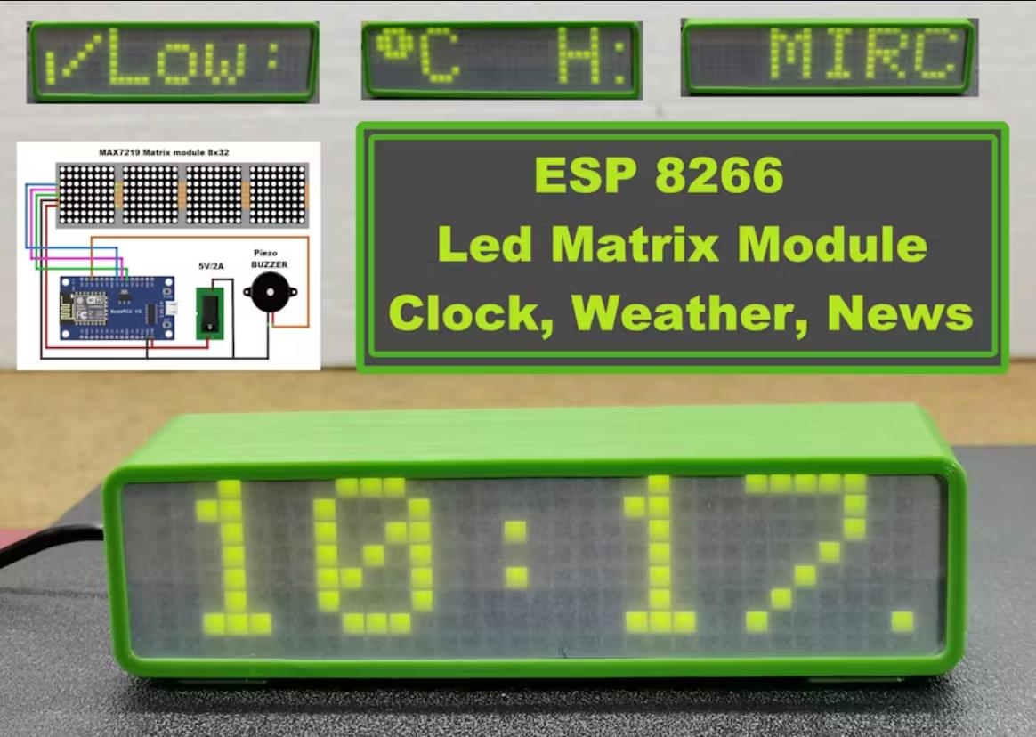 【Arduino 动手做】ESP8266 LED 矩阵时钟、天气、新闻图2