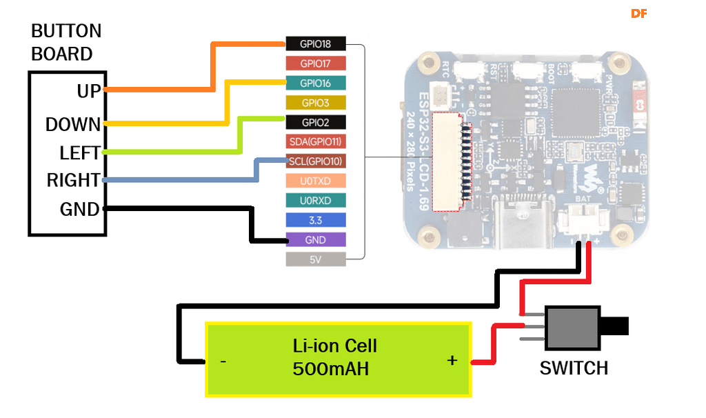 用ESP32 DIY迷你贪吃蛇游戏机，唤醒你的童年记忆！图13