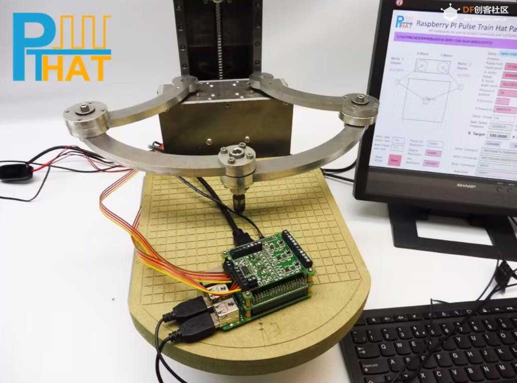 【Arduino 动手做】脉冲序列HAT控制并联Scara机械臂图1