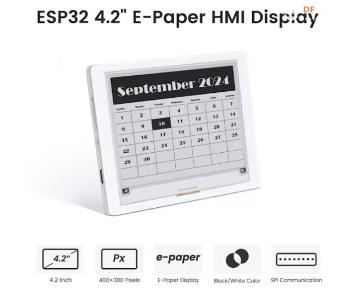 【Arduino 动手做】使用 ESP32 构建电子纸模拟时钟图1