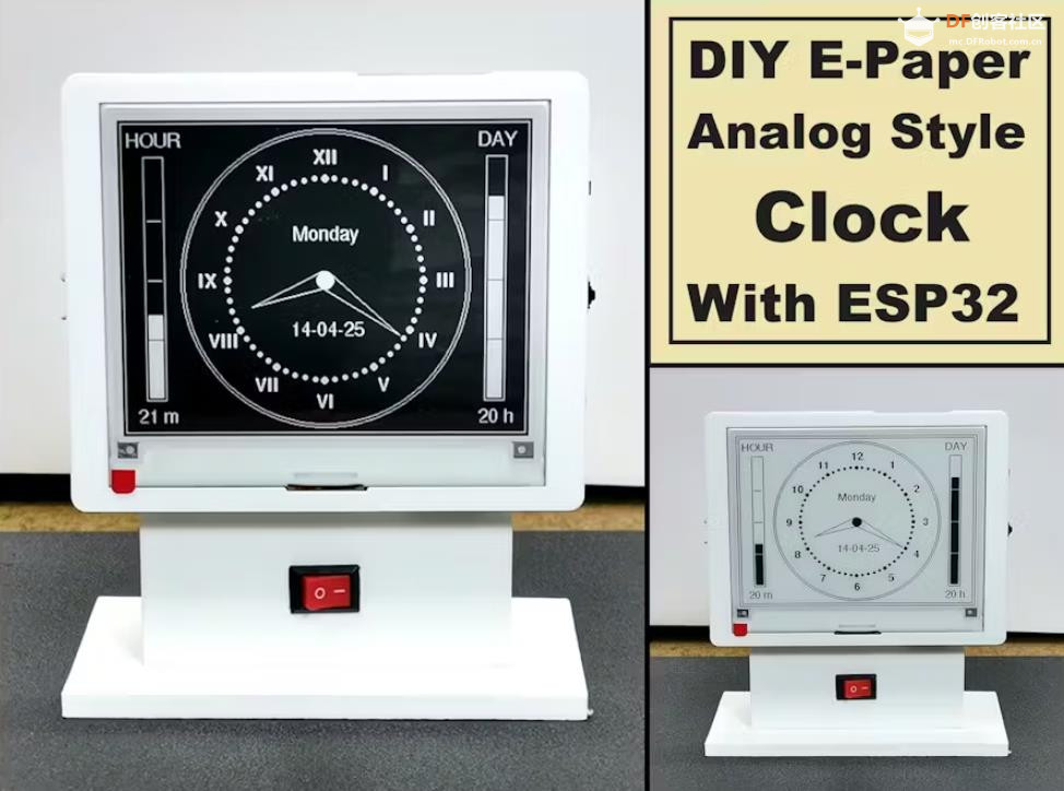 【Arduino 动手做】使用 ESP32 构建电子纸模拟时钟图3