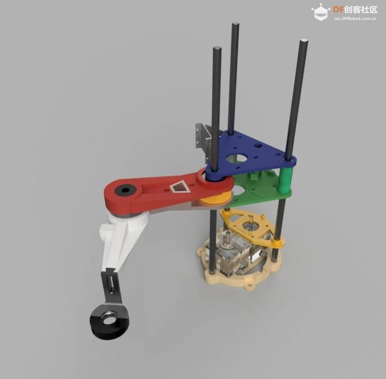 【Arduino 动手做】大部分打印的 SCARA 机械臂，用于笔式...图2