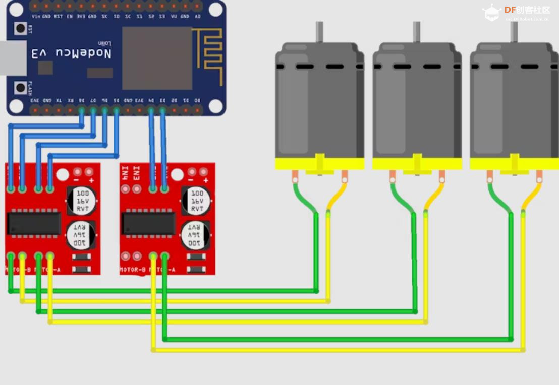 【Arduino 动手做】可以向任何方向移动的三轴麦轮机器人图3