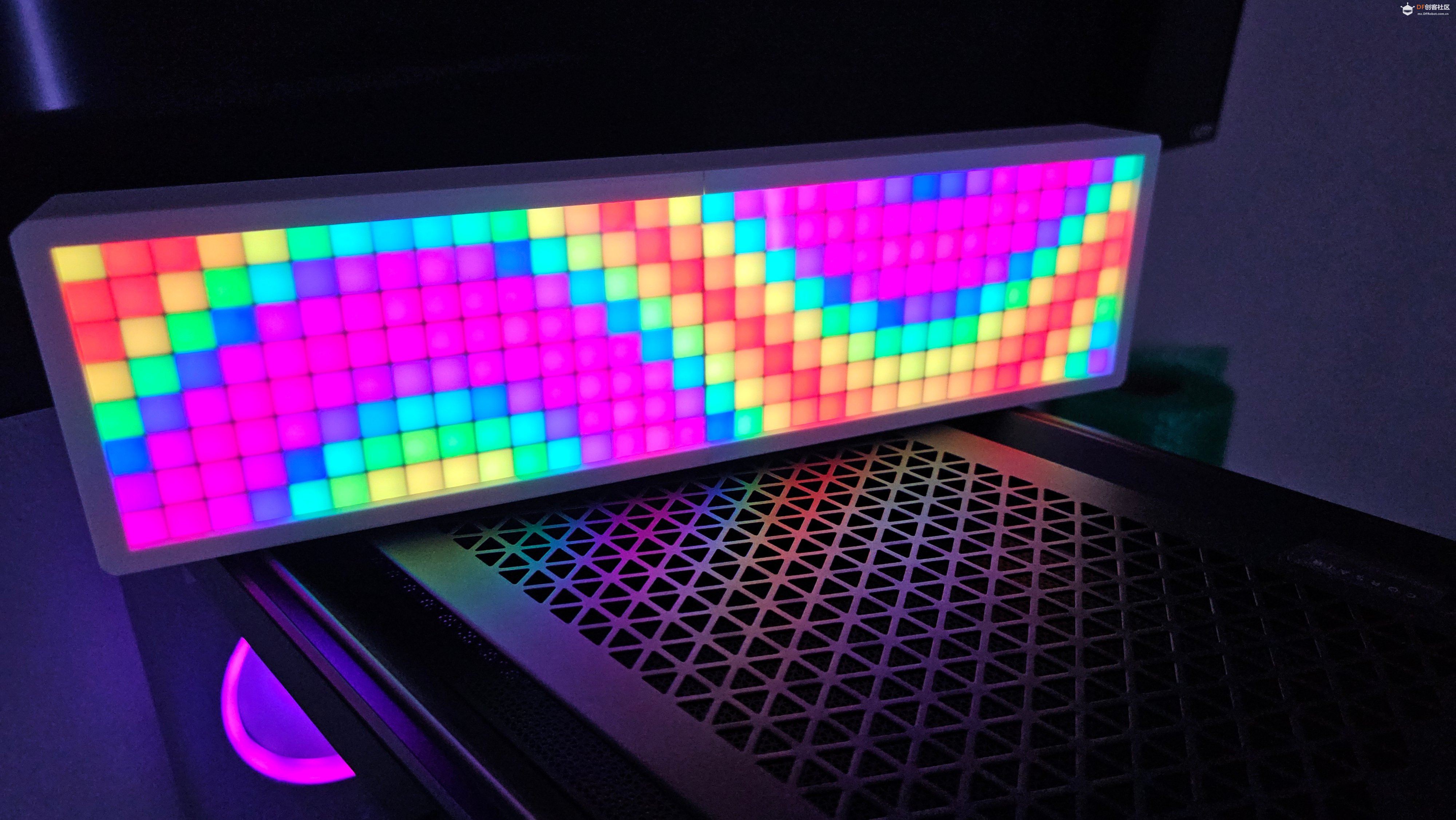 【Arduino 动手做】3D 打印 8x32 LED 矩阵扩散器图3