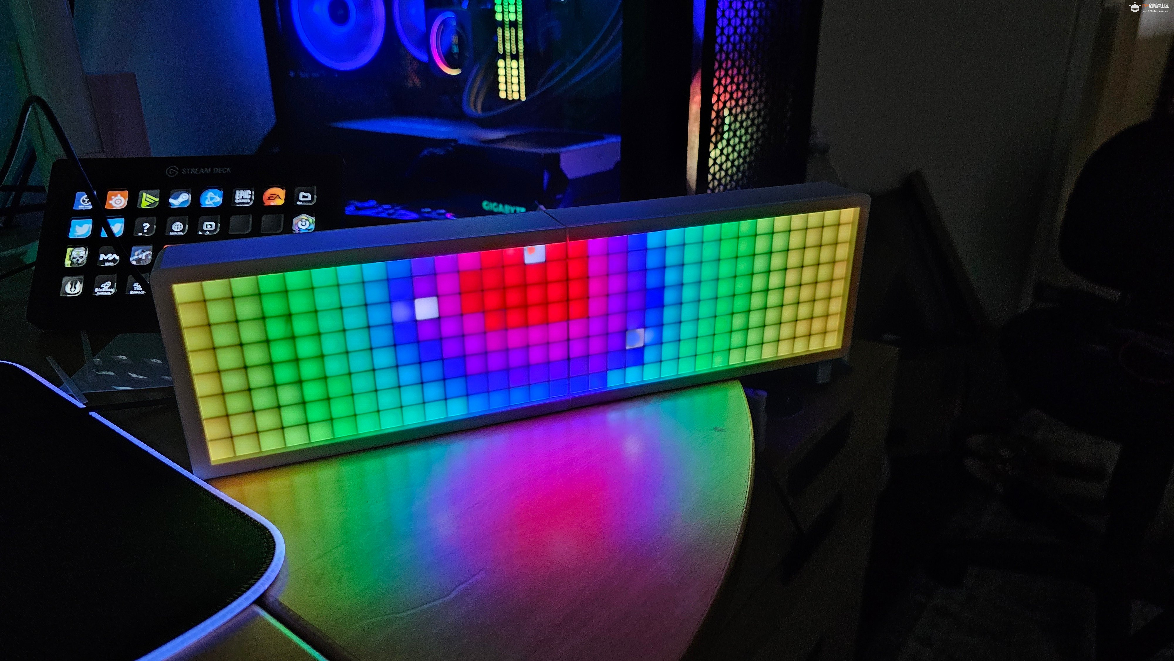 【Arduino 动手做】3D 打印 8x32 LED 矩阵扩散器图2