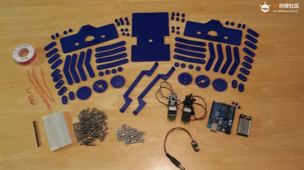 【Arduino 动手做】Klann Linkage：3D 打印步行机器人图1