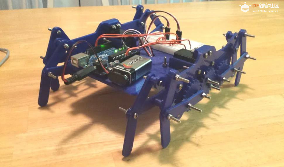 【Arduino 动手做】Klann Linkage：3D 打印步行机器人图2