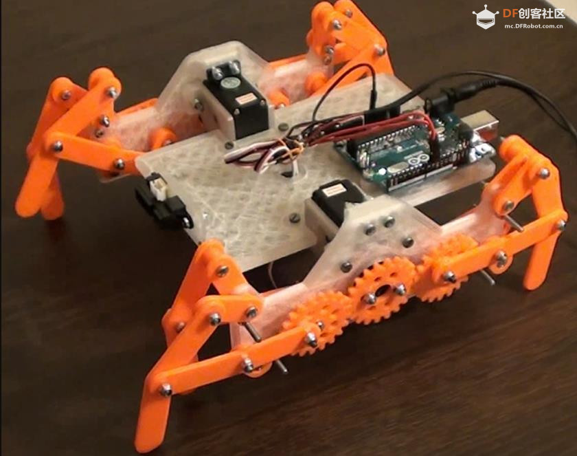 【Arduino 动手做】Klann Linkage：3D 打印步行机器人图1