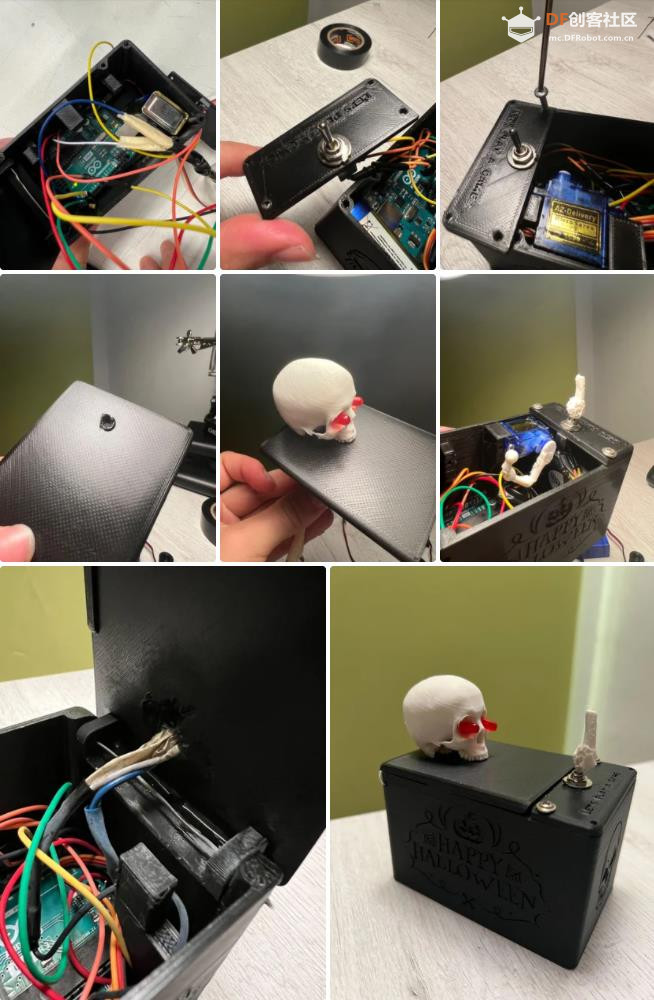 【Arduino 动手做】融入了万圣节主题的可怕无用盒子图6