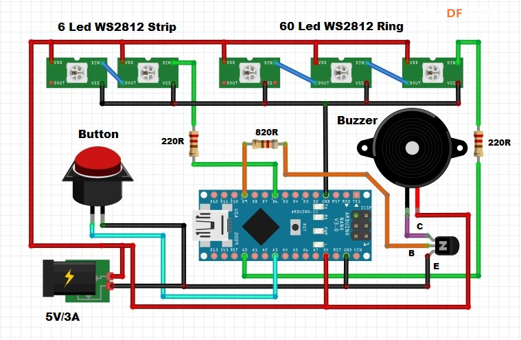 【Arduino 动手做】 基于街机游戏《Cyclone》的LED环图5