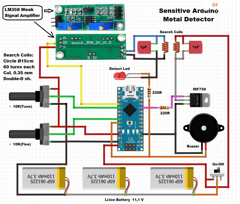 【Arduino 动手做】DIY 灵敏 Arduino IB 金属探测器图6