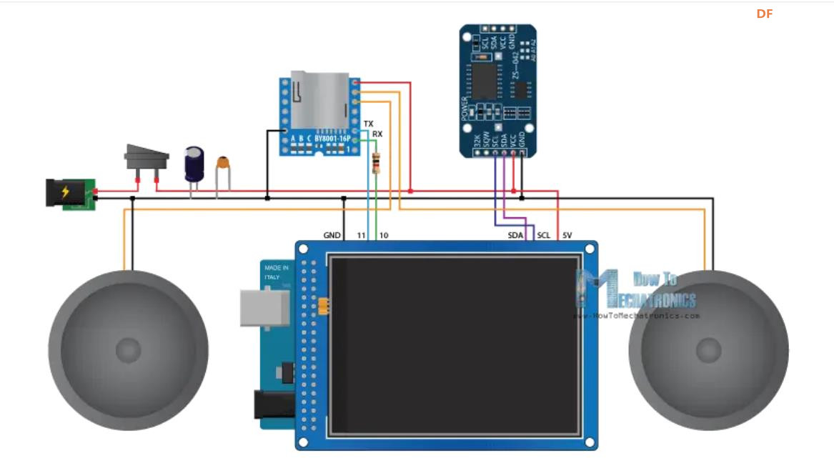 【Arduino 动手做】Arduino触摸屏音乐播放器和闹钟项目图6