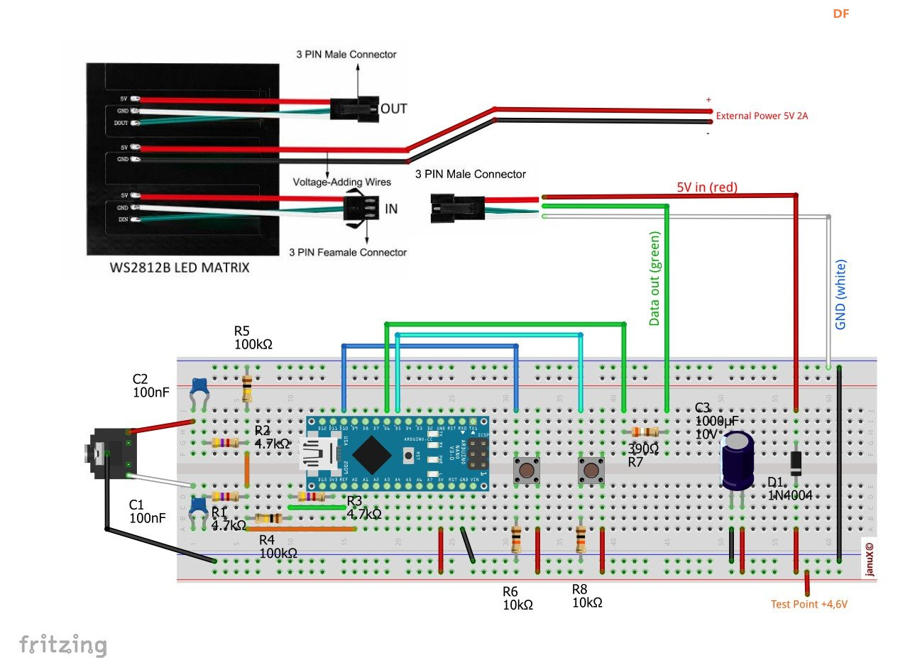 【Arduino 动手做】比FFT快4倍的FHT音频频谱可视化工具图2