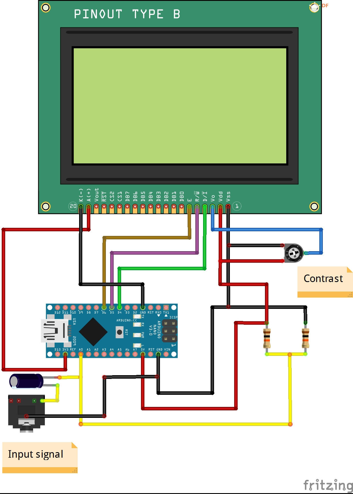 【Arduino 动手做】DIY 傅里叶 FFT 音频频谱分析仪图4