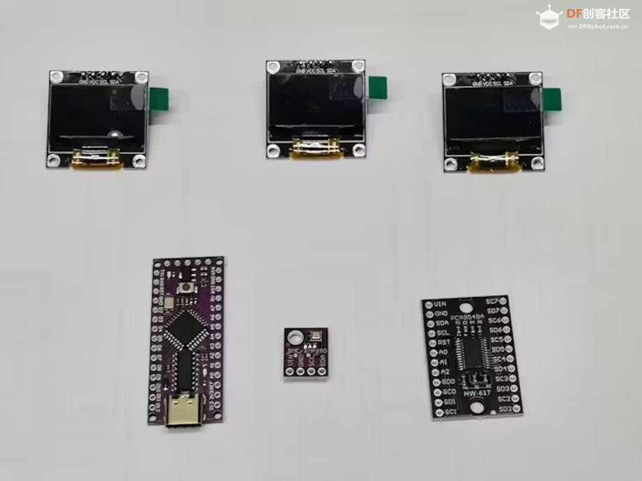 【Arduino 动手做】带三个 Oled 显示屏的 Arduino 气象站图4