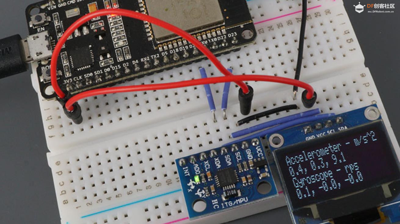 【Arduino 动手做】SEP32获取MPU-6050陀螺加速度和温度数值图6