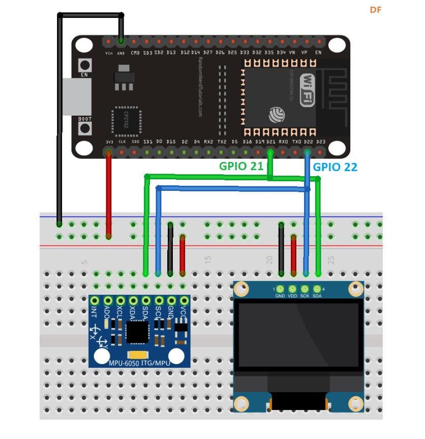 【Arduino 动手做】SEP32获取MPU-6050陀螺加速度和温度数值图1