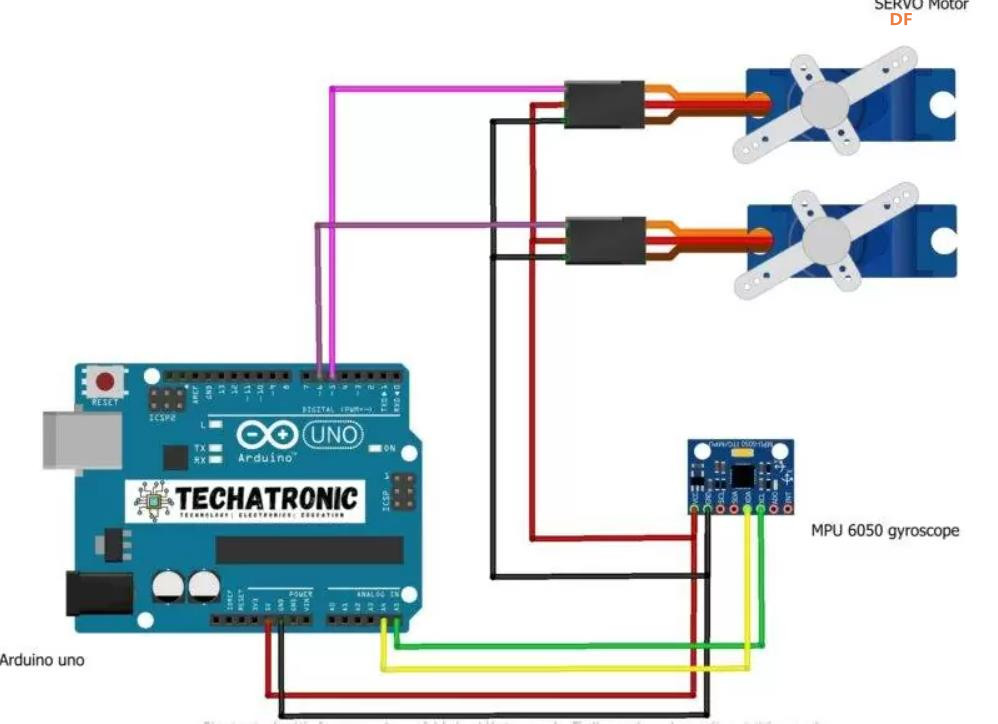 【Arduino 动手做】使用 Arduino 和 MPU 6050 的云台支架图4