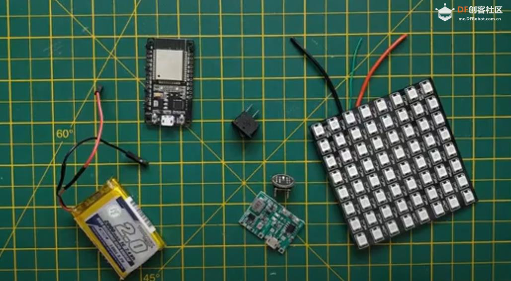 【Arduino 动手做】ESP32 带有 INMP441 的 WS2812B 矩阵图1
