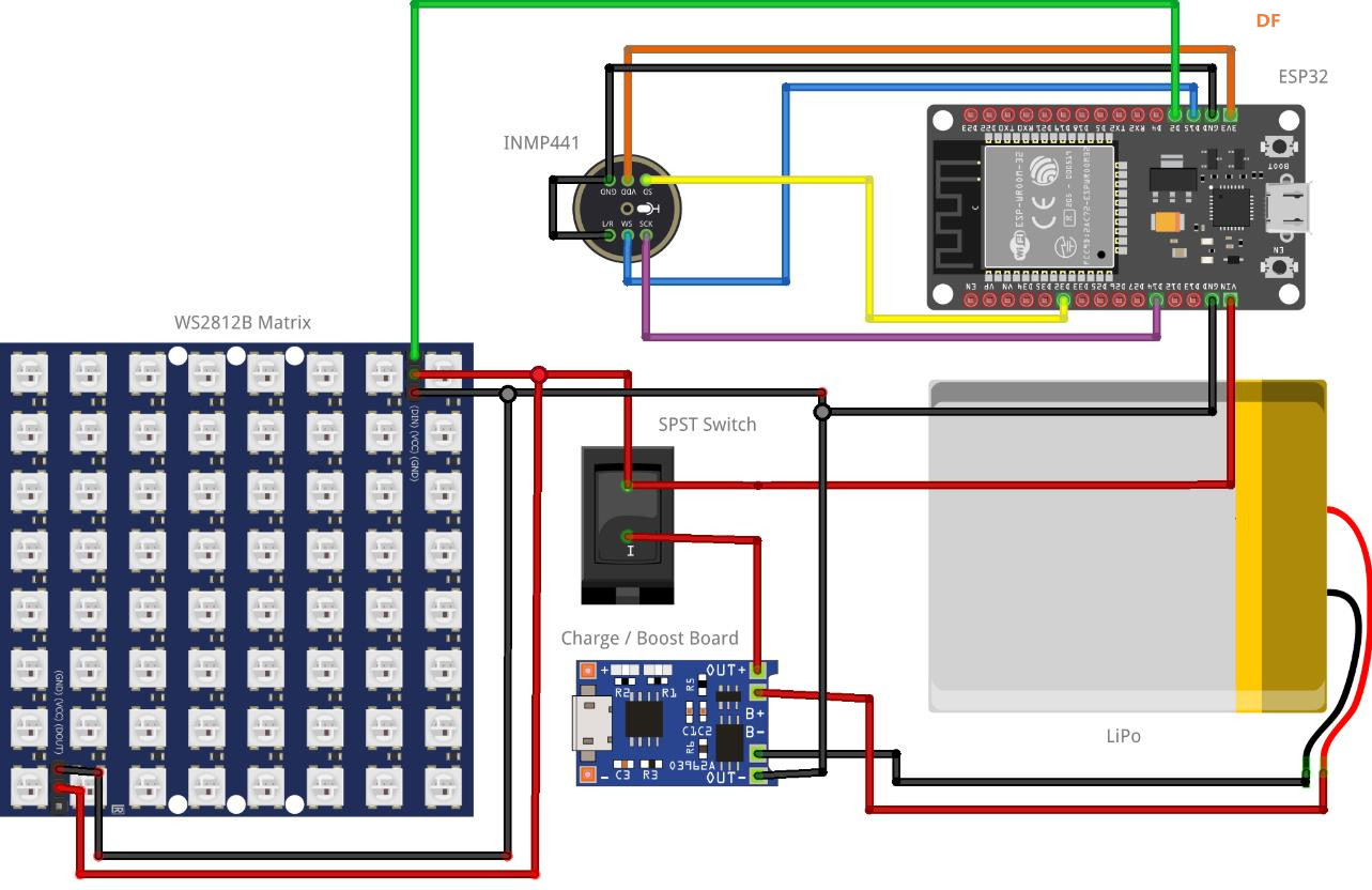 【Arduino 动手做】ESP32 带有 INMP441 的 WS2812B 矩阵图5