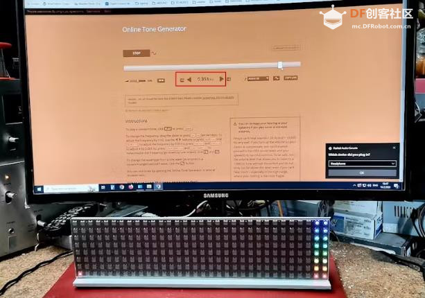 【Arduino 动手做】8x32 矩阵上的Arduino FFT音频频谱分析仪图6