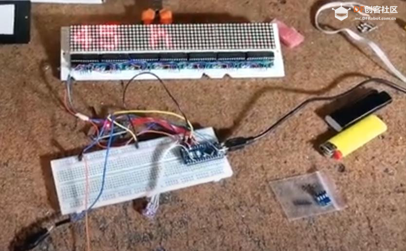 【Arduino 动手做】Arduino 矩阵滚动气象站和带 BME 的时钟图5