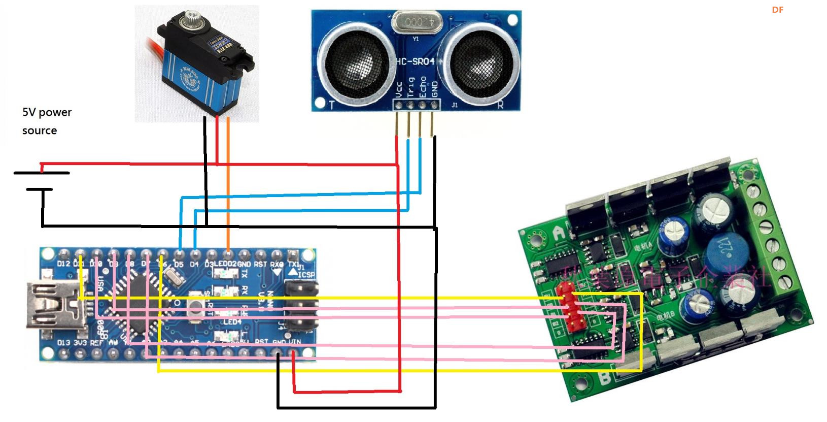 【Arduino 动手做】一种用于承载重负载的避障机器人图9